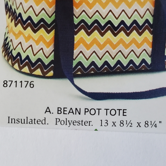 Zebra print Bean Pot Tote, insulated. New. Not personalized. Solid black top. - Picture 6 of 10